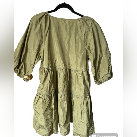 Aritzia Wilfred Fantasy Babydoll
Dress Pistachio Green Puff Sleeve,SZ L NWT - Picture 3 of 12